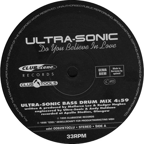 Ultra-Sonic - Do You Believe In Love