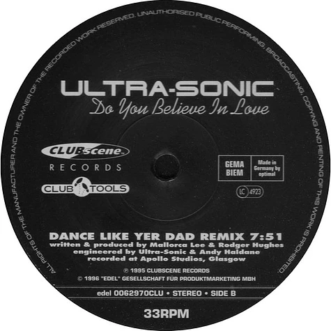 Ultra-Sonic - Do You Believe In Love