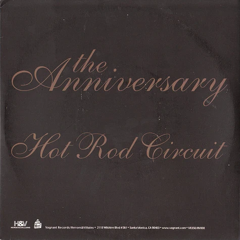 The Anniversary / Hot Rod Circuit - The Anniversary / Hot Rod Circuit