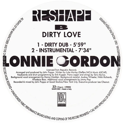 Lonnie Gordon - Dirty Love