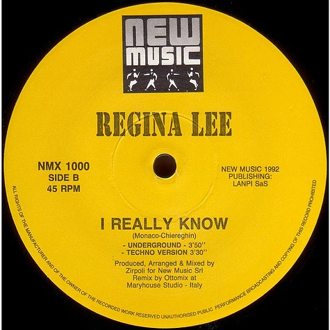 Regina Lee - I Really Know