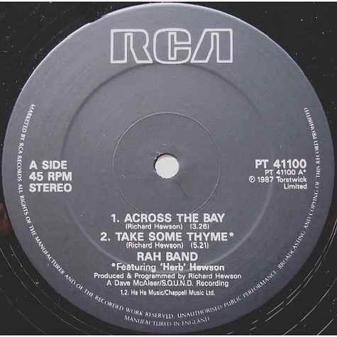 RAH Band - Across The Bay