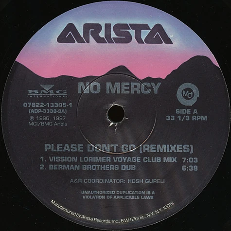 No Mercy - Please Don't Go (Remixes)