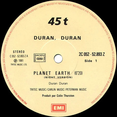 Duran Duran - Planet Earth (Special Night Version)