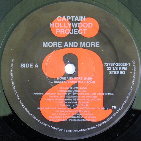 Captain Hollywood Project - More And More