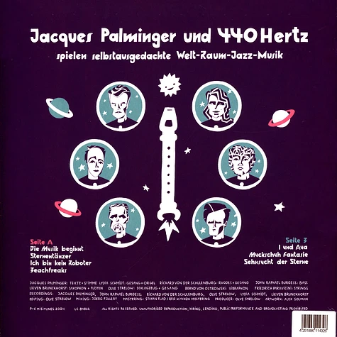 Jacques Palminger & 440 Hertz - Die Sehnsucht Der Sterne Black Vinyl Edition