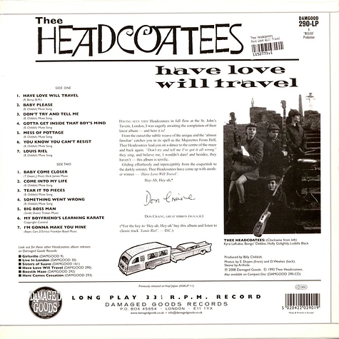 Thee Headcoatees - Have Love Will Travel