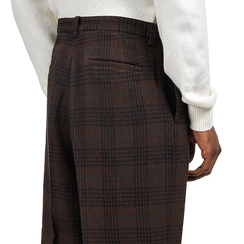 Beams Plus - IVY Trousers Wide Recycle Wool Plaid