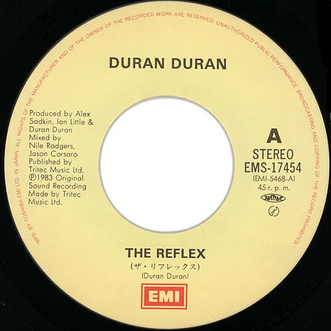 Duran Duran = Duran Duran - The Reflex = ザ・リフレックス