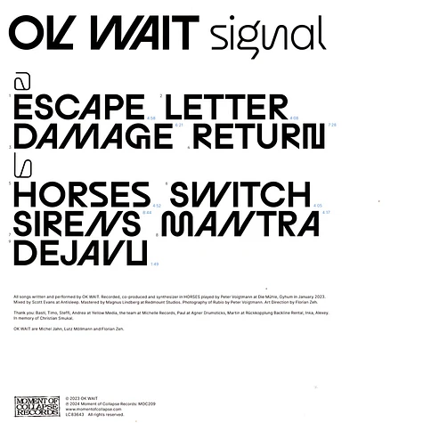 Ok Wait - Signal Clear Vinyl Edition