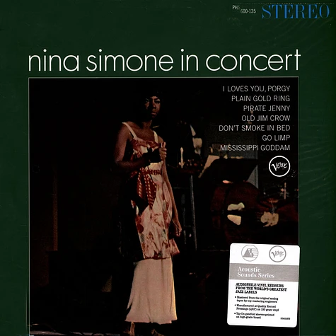 Nina Simone - Nina Simone In Concert Acoustic Sounds