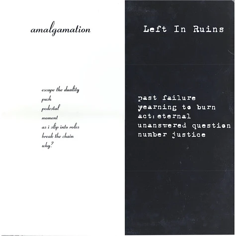 Amalgamation / Left In Ruins - Amalgamation / Left In Ruins