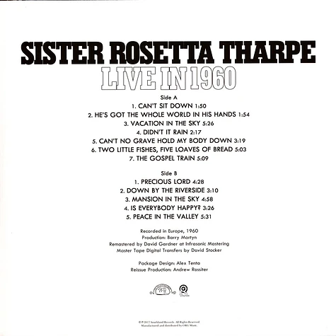 Sister Rosetta Tharpe - Live In 1960 Oxblood Vinyl Edition