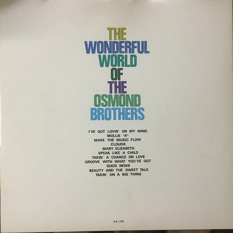 The Osmonds - The Wonderful World Of The Osmond Brothers