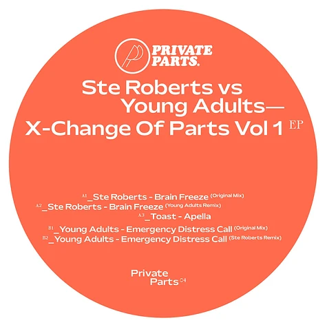 Ste Roberts & Young Adults - X-Change Of Parts Volume 1 EP