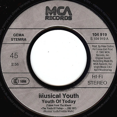 Musical Youth - Youth Of Today