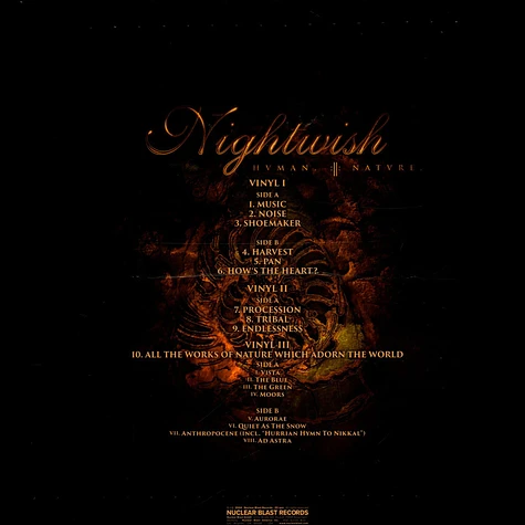 Nightwish - Human.:Ii:Nature.Solid Gold Vinyl Edition