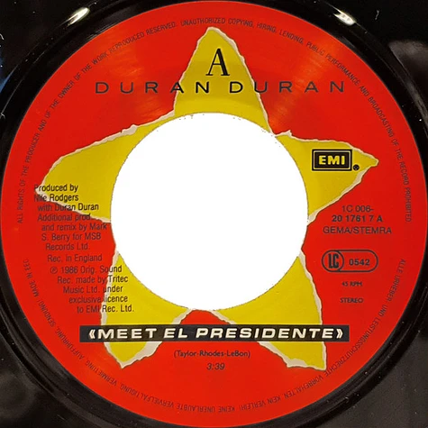 Duran Duran - Meet El Presidente