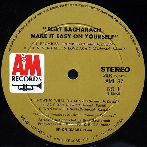 Burt Bacharach - Make It Easy On Yourself