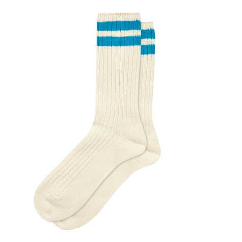 Anonymous Ism - Wool Cashmere Neon Stripes Crew Socks