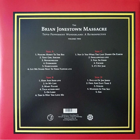 The Brian Jonestown Massacre - Tepid Peppermint Wonderland: A Retrospective (Volume Two)