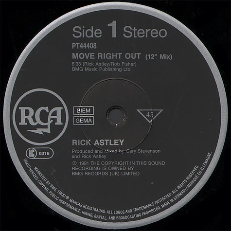 Rick Astley - Move Right Out