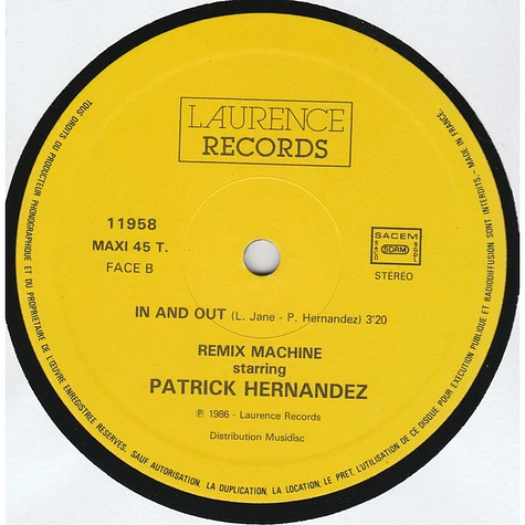 Remix Machine Starring Patrick Hernandez - Born To Be Alive