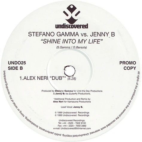 Stefano Gamma vs. Jenny B. - Shine Into My Life