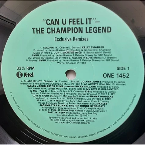 V.A. - Can U Feel It? - The Champion Legend