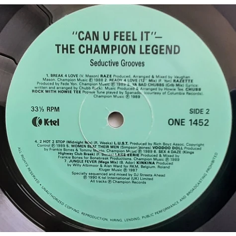 V.A. - Can U Feel It? - The Champion Legend