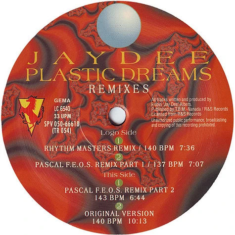 Jaydee - Plastic Dreams (Remixes)