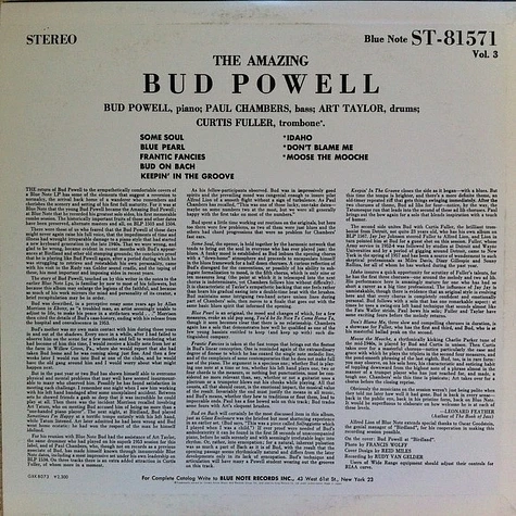 Bud Powell - The Amazing Bud Powell, Vol. 3 - Bud!