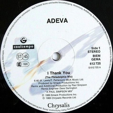 Adeva - I Thank You