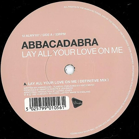 Abbacadabra - Lay All Your Love On Me