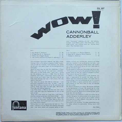 Cannonball Adderley - Wow!