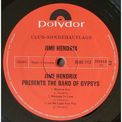 Jimi Hendrix - Presents The Band Of Gypsys