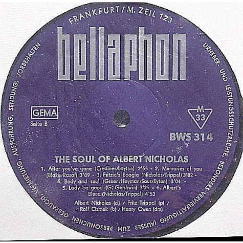 Albert Nicholas - The Soul Of Albert Nicholas