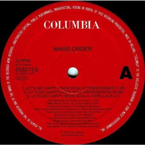 Mass Order - Let's Get Happy (Remixes)