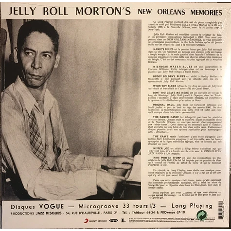 Jelly Roll Morton - Jelly Roll Morton's New Orleans Memories