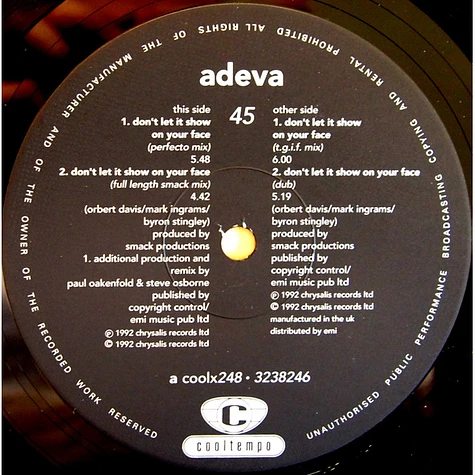 Adeva - Don't Let It Show On Your Face