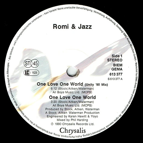 Romi & Jazz - One Love One World