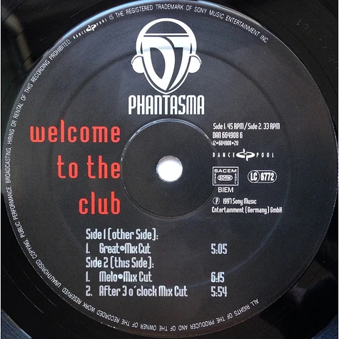 DJ Phantasma - Welcome To The Club