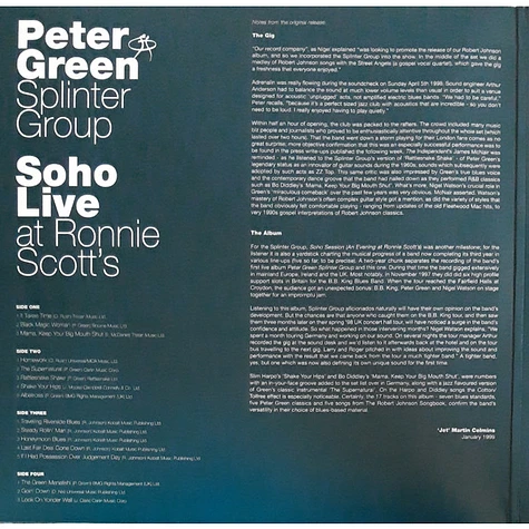 Peter Green Splinter Group - Soho Live At Ronnie Scott's