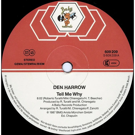 Den Harrow - Tell Me Why