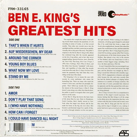 Ben E. King - Ben E. King's Greatest Hits Blue Vinyl Edition