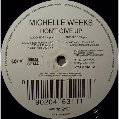 Michelle Weeks - Don't Give Up