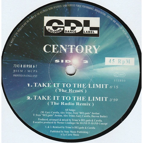 Centory - Take It To The Limit (Remix)