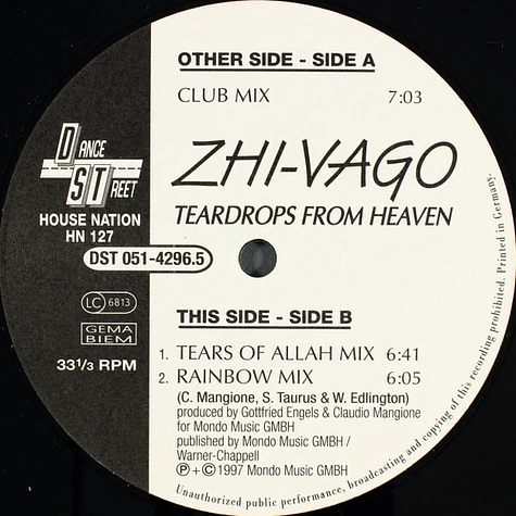 Zhi-Vago - Teardrops From Heaven