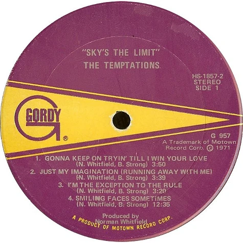 The Temptations - Sky's The Limit