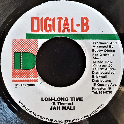 Jahmali - Lon-Long Time